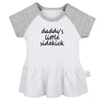 thumbnail image 1 of Daddy's Little Sidekick Funny Dresses For Baby, Newborn Babies Skirts, Infant Princess Dress, 0-24M Kids Graphic Clothes (Gray Raglan Dresses, 18-24 Months), 1 of 5