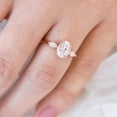 thumbnail image 2 of Jewelerix Oval Cut Moissanite Engagement Ring Solid 14K Yellow Gold with Marquise Side Stones Ring, Vintage Inspired Solitaire Ring for Women, 2 of 6