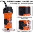 thumbnail image 4 of THINKWORK Compact Wood Router | 6.5-Amp 1.25HP Palm Router with 15-Piece 1/4" Router Bits Set & Accessories | 30000 RPM for Wood Trimming, DIY & Professional Projects, 4 of 7