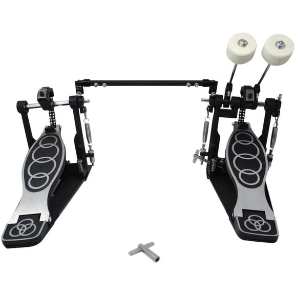 Bass Drum Double Kick Pedal For Drum Set Kit by Trademark Innovations