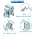 thumbnail image 3 of Unique Bargains 10Pack Mini Tuyau de Carburant Tuyau Pince, Réglable 7-9mm, Zingué, 3 of 5