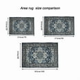 thumbnail image 3 of 5x7 Vintage Bohemian Area Rug Non-Slip Washable Floral Design for Living Room Kitchen Bedroom Blue/Brown, 3 of 5
