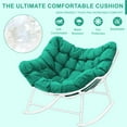 thumbnail image 5 of XXLYY Outdoor Rocking Chair Cushions – 6.3" Thick Waterproof Papasan Egg Chair Pad with Ties, Comfortable Round Seat Cushion for Living Room, Patio, Porch, or Balcony, 5 of 7