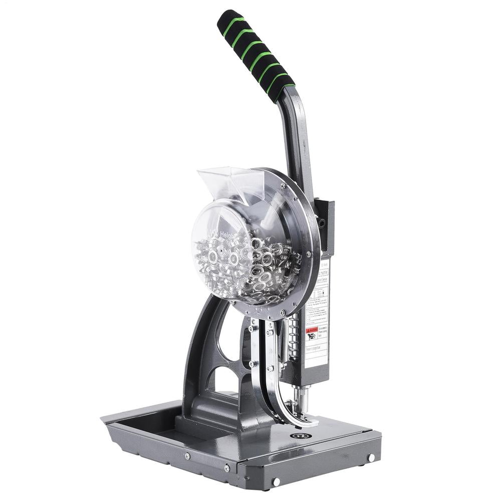 Semi-Automatic Grommet Machine, Heavy Duty Hand Press Eyelet Grommet Machine, Puncher Eyelet Feeding Tool, with 2000PCS 3/8"(10MM) Grommet for Banner, Awning, Poster