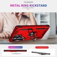 thumbnail image 3 of Dteck Heavy Duty Case for Samsung Galaxy S25 Ultra Phone Case with Metal Ring Magnetic Kickstand, Military Grade Shockproof Rugged Protective Cover for Galaxy S25 Ultra ,Red, 3 of 7
