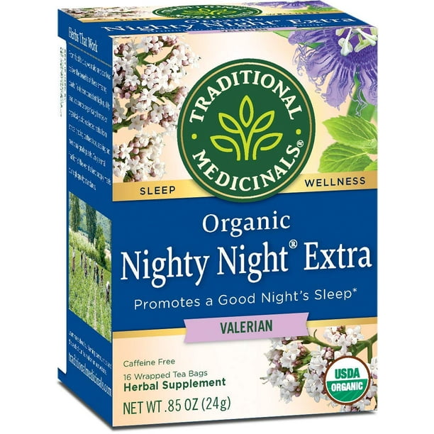 Traditional Medicinals Nighty Night Valerian Relaxation Tea Organic, 16