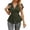 a-202Army Green40, variant on Womens Deep V Neck Short Sleeve Solid Color Waist Pleated Peplum Hem Wrap Blouse For Ladies Office Daily Casual Outdoor Outings Red XXL