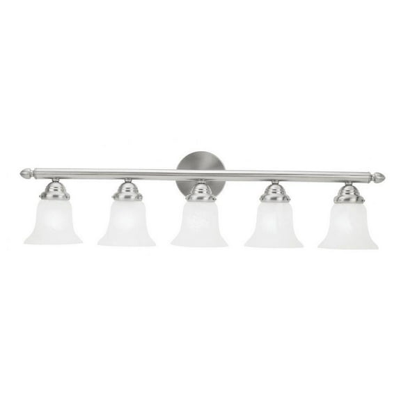 5 Light Bathroom Light in Traditional Style 32 inches Wide By 8 inches High-Brushed Nickel Finish Bailey Street Home 218-Bel-771292