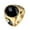 Gold, variant on K-KED Mens Yin Ying Yang Blue Sandstone Ring Men Stainless Steel Size 7-13-13-Gold