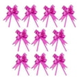 thumbnail image 1 of Baohd 10 Pieces Bow Pull Decor Multi-colors Festive Packing DIY Crafts Lightweight Plastic Hand-Pulled Flower Christmas Holiday Rose/Rose Red, 1 of 7