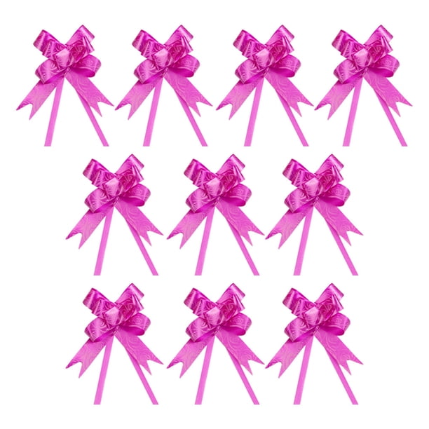 Toystoory 10 piezas de decoración de tirador de lazo, embalaje festivo multicolor, manualidades DIY, flores de plástico ligeras tiradas a mano, Kits de decoración para fiestas rosa/rosa roja Toystoory HA063762-13