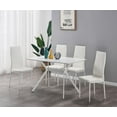thumbnail image 2 of K-Living Nash White Anti Scratch, Powder Coated Metal Dining Table, 2 of 2
