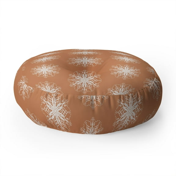 Society6 Lisa Argyropoulos Cozie Flurries Round Floor Pillow
