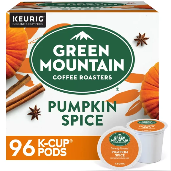 Green Mountain Coffee, Pumpkin Spice, 96 K-Cup Pods, Light Roast Coffee