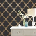 thumbnail image 6 of Tempaper Marrakesh Midnight & Metallic Gold Peel and Stick Wallpaper, 20.5" x 16.5', 6 of 8