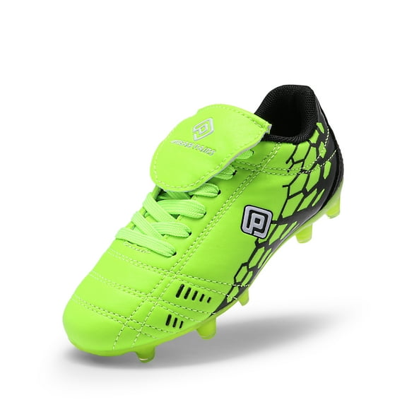 Dream Pairs Boys Girls Soccer Football Cleats Shoes(Toddler/Little Kid/Big Kid) SUPERFLIGHT-3K NEON/GREEN/BLACK Size 1