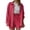 Watermelon Red, variant on Linen Sets for Women 2 Piece Summer Long Sleeve Button Down Shirts High Waisted Shorts Set Oversized Tracksuit Khaki, Size L