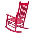 thumbnail image 2 of Pemberly Row Traditional Hardwood Indoor/Outdoor Patio Porch Rocker in Red, 2 of 10