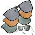 thumbnail image 3 of TELOLY 3 Pairs of Polarized Clip On Sunglasses Rimless AntiGlare Sunglasses Unisex Sunglasses, 3 of 7