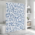 thumbnail image 5 of Blue Botanical Shower Curtain Set - 48" x 72" Washable Bathtub Curtain with 12 Hooks, Pastoral Spring Summer Leaf Elegant Waterproof Fabric Stall Shower Curtains for Bathroom/Bathtub Décor, 5 of 6