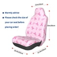 thumbnail image 3 of Wukai Breast Cancer Awareness 1 Full Set Car Seat Covers with Soft Padding Universal Auto Front Seats Protector and Cushion Mat, 3 of 5