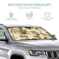 thumbnail image 3 of Kdxio Monkeys and Pinealpples Print Windshield Sun Shade, Foldable Sun Blocker for Car,Truck,SUV Automotive Interior Sun Protection,Reflective Shade for Front Windshield(Medium), 3 of 7