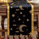 thumbnail image 3 of Camino de Mesa Eid Al-Fitr Ramadán Estampado en Caliente Luna y Estrella Camino de Mesa Terciopelo Decoración de Mesa para el Hogar B, 3 of 5