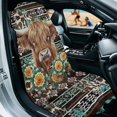 thumbnail image 2 of FOR U DESIGNS Boho Mandala Highland Cattle Aztec Print Car Seat Towel Cover for Front Seats, Auto Seat Cushion with Storage Bag, Multi-Functional Towel for Gym, Running, Swimming, 2 Pack, 2 of 7