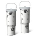 thumbnail image 2 of 1pc chef 30oz Tumbler with Straw & Handle - Insulated Stainless Steel Cup | Holiday Gift for Man Women (Christmas, Valentine's, Birthday), 2 of 7