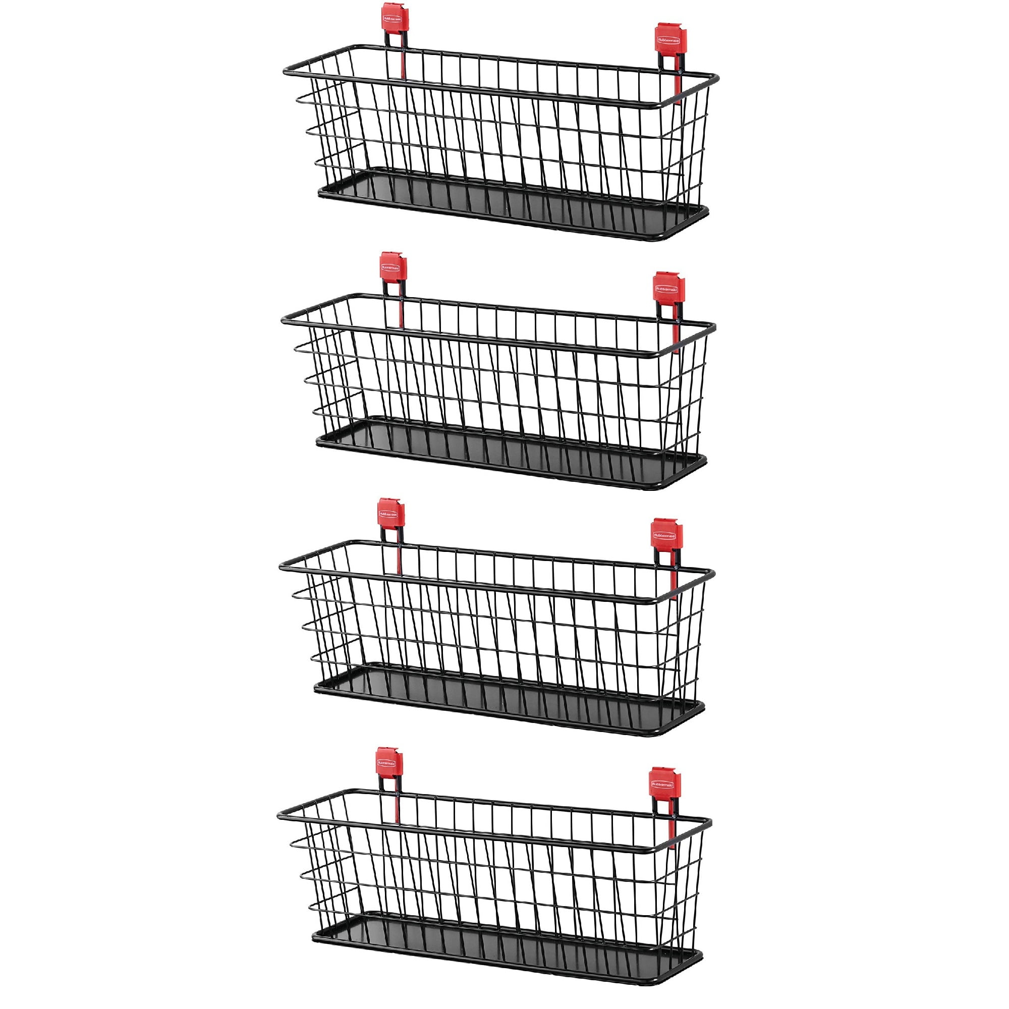 Black Shed Wire Basket Large Metal Wall Mount Storage Organizer Hang Tool 20 lb 