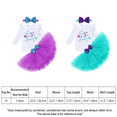thumbnail image 7 of IBTOM CASTLE Toddler Baby Girls Mermaid 1st Birthday Outfit Princess Romper + Tutu Skirt + Shiny Bowknot Headband Cake Smash Clothes Set, 3-Piece, 7 of 7