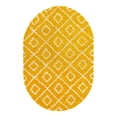 thumbnail image 3 of Unique Loom Trellis Shag Collection Area Rug - Ruth (5' 3" x 8' Oval Yellow/Ivory), 3 of 11