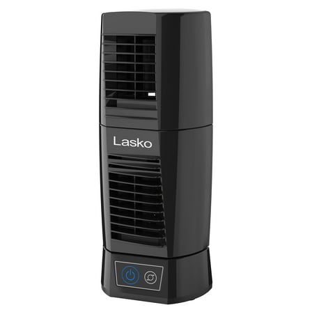 Lasko 12" Wind Tower 2-Speed Oscillating Tabletop Fan, Black, T13310