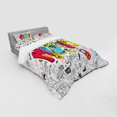 thumbnail image 3 of Ambesonne Music Bedding Set 3 Pcs, Pop Art Doodle Style Art, Twin XL, Multicolor, 3 of 3