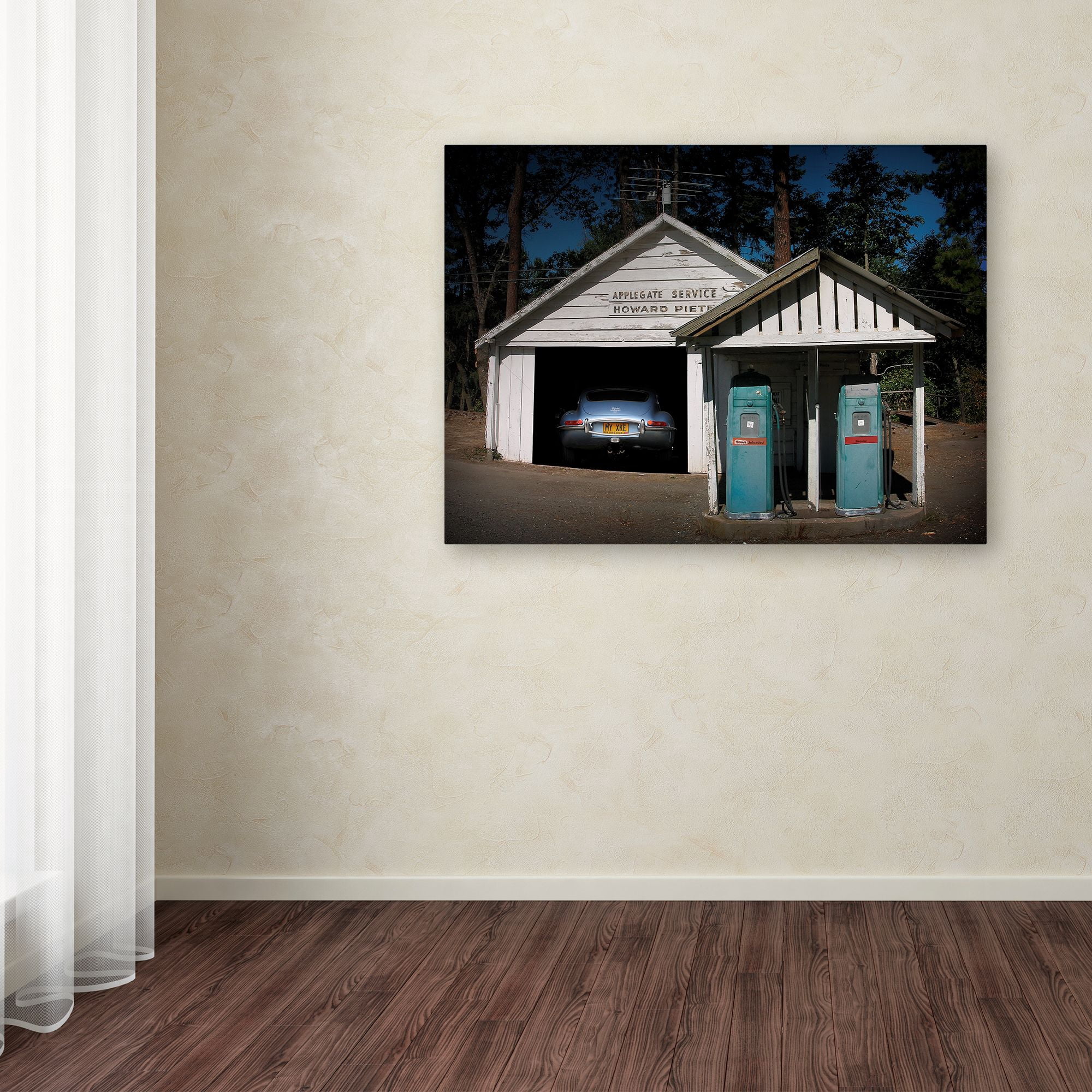 Trademark Fine Art 'Gas Pump Find Jaguar' Canvas Art by Joe Felzman Photography