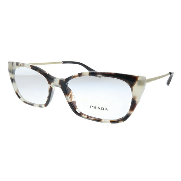 Prada PR 14XV Plastic Womens Cat-Eye Eyeglasses Spotted Brown 52mm Adult -  