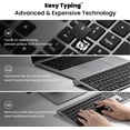 thumbnail image 5 of Wireless Keyboard and Mouse Combo, cimetech Rechargeable Full Size Silent Ergonomic Scissor Keyboard and Optical Mouse Set, 2.4G Lag-Free Cordless Keyboard Mice for Computer,Mac,Laptop,Windows-Gray, 5 of 7