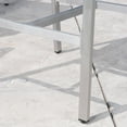 thumbnail image 6 of Tammy Coral Outdoor 29.50 Inch Barstools with Rust-Proof Aluminum Frame, Set of 2, Grey Mesh and Silver, 6 of 6