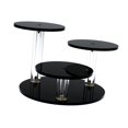 thumbnail image 1 of Wweixi Acrylic Display Riser Stand Rings Bracelets Watches Showcasing On 3 Tier Round Acrylic Display Gem Display Cabinets. Black 85mm, 1 of 6