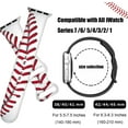 thumbnail image 6 of Baseball Line Sport Bands Compatible with Apple Watch Band 38MM 40MM 41MM, Silicone Strap Compatible with iWatch Bands Ultra Series SE 9 8 7 6 5 4 3 2 1 for Women Men, 6 of 6