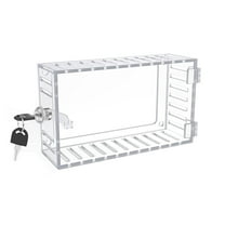 BLE Generic Universal Thermostat Lock Box with Key, Clear Large Thermostat Guard for Thermostat on Wall, Thermostat Guard, Wall Mounted Acrylic Thermostat Protective Cover V4F9