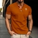 thumbnail image 1 of Tops para hombre, blusas y camisas de manga corta con cuello redondo para hombre, blusas casuales con estampado de botones, manga corta, cuello vuelto, blusas de poliéster para hombre, 1 of 6