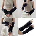 thumbnail image 2 of Fashion Fingerless Gloves for Party Slouchy Arm Sleeves Arm Warmers Party Supply Women Cosplay Costume Knitted Arm Cover, 2 of 4