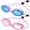 03-Pink & Purple, variant on Vvinca 2 Pack Bungee Strap Kids Swim Goggles, No Hair Pulling Anti-Fog Adjust Goggles for Kids 4-16 Teens Youth