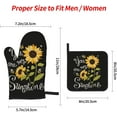thumbnail image 3 of Sunflower 4pcs Oven Mitts and Pot Holders Sets,You are My Sunshine Heat Resistant Kitchen Oven Glove Potholder Hot Pads for Cooking BBQ Baking Grilling, 3 of 6