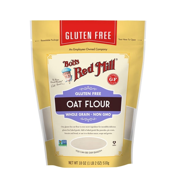 Pack of 2 - Bobs Red Mill Gluten Free Oat Flour, 18 Oz