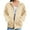 Beige, variant on BXINGOHAI Womens Zip Up Sweatshirts Jackets Long Sleeve Casual Loose Outwear with Pockets Black L