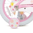 thumbnail image 4 of ACEGER 18 Inch Girls Bike with Basket, Training Wheels, and Doll Seat, Princess Style for Ages 9-12, Pink and White, 4 of 14