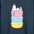 thumbnail image 3 of Peanuts - Snoopy Stacked Macarons - Women's Lightweight French Terry Long Sleeve Shirt, 3 of 6