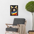 thumbnail image 2 of Street Cat Third Eye Psy-Fi Portrait Artwork Framed Wall Art Print A4, 2 of 4